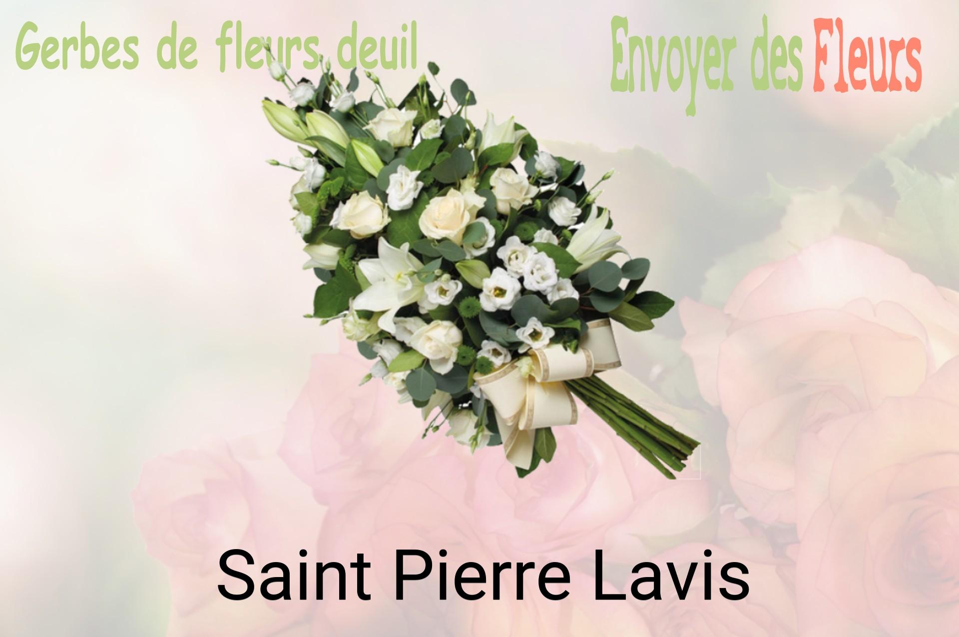 Gerbe de fleurs de deuil livrée à Saint-Pierre-Lavis